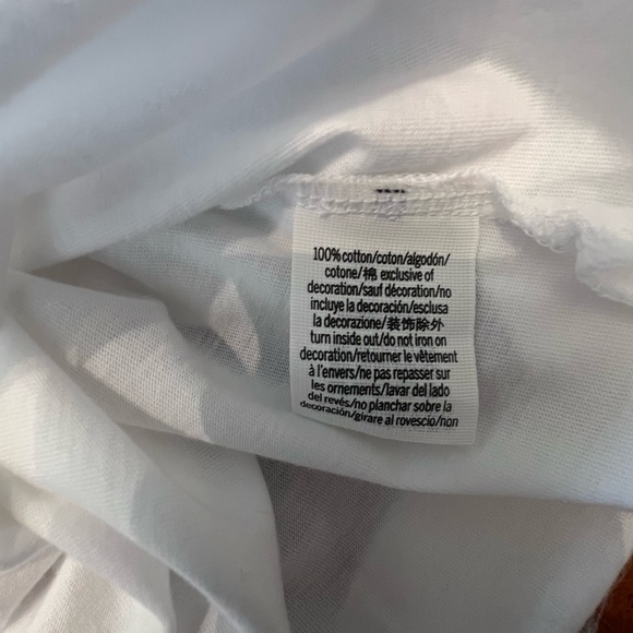 Victoria's Secret PINK T Shirt White With Rainbow 🌈 Logo NWT Size XL - Picture 4 of 5